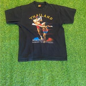 Vintage streetwear Thailand Muay Thai t shirt size large